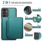 For Samsung Galaxy A13 5G JEEHOOD J05 Business Magnetic Style RFID Leather Phone Case(Blue Green) - 2