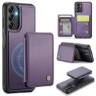 For Samsung Galaxy A14 4G / 5G JEEHOOD J05 Business Magnetic Style RFID Leather Phone Case(Purple) - 1