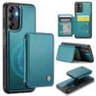 For Samsung Galaxy A14 4G / 5G JEEHOOD J05 Business Magnetic Style RFID Leather Phone Case(Blue Green) - 1