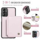 For Samsung Galaxy A14 4G / 5G JEEHOOD J05 Business Magnetic Style RFID Leather Phone Case(Pink) - 2