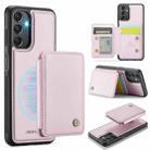 For Samsung Galaxy A24 4G JEEHOOD J05 Business Magnetic Style RFID Leather Phone Case(Pink) - 1