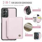 For Samsung Galaxy A24 4G JEEHOOD J05 Business Magnetic Style RFID Leather Phone Case(Pink) - 2