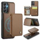 For Samsung Galaxy A24 4G JEEHOOD J05 Business Magnetic Style RFID Leather Phone Case(Brown) - 1