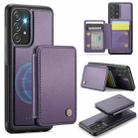 For Samsung Galaxy A53 5G JEEHOOD J05 Business Magnetic Style RFID Leather Phone Case(Purple) - 1