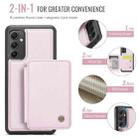 For Samsung Galaxy A34 5G JEEHOOD J05 Business Magnetic Style RFID Leather Phone Case(Pink) - 2