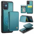 For Samsung Galaxy A51 4G JEEHOOD J05 Business Magnetic Style RFID Leather Phone Case(Blue Green) - 1