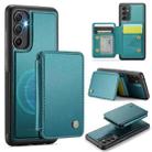 For Samsung Galaxy A54 5G JEEHOOD J05 Business Magnetic Style RFID Leather Phone Case(Blue Green) - 1