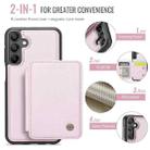 For Samsung Galaxy A55 5G JEEHOOD J05 Business Magnetic Style RFID Leather Phone Case(Pink) - 2