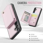 For Samsung Galaxy A55 5G JEEHOOD J05 Business Magnetic Style RFID Leather Phone Case(Pink) - 3