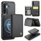 For Samsung Galaxy A26 5G JEEHOOD J05 Business Magnetic Style RFID Leather Phone Case(Black) - 1