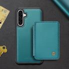 For Samsung Galaxy A36 JEEHOOD J05 Business Magnetic Style RFID Leather Phone Case(Blue Green) - 2