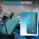 For Samsung Galaxy A56 5G JEEHOOD J05 Business Magnetic Style RFID Leather Phone Case(Blue Green) - 3