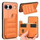 For OnePlus Nord 4 5G Cow Pattern Sewing Card Bag Phone Case(Orange) - 1