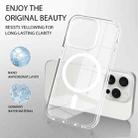 For iPhone 15 Pro Max Lens Protection Frame MagSafe Phone Case(White) - 3