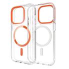 For iPhone 15 Pro Max Lens Protection Frame MagSafe Phone Case(Orange) - 2