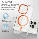 For iPhone 15 Pro Max Lens Protection Frame MagSafe Phone Case(Orange) - 3