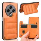 For Tecno Spark 30 4G Cow Pattern Sewing Card Bag Phone Case(Orange) - 1