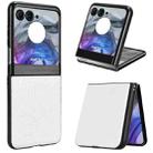 For Motorola Razr 50 Crocodile Texture Back Cover Phone Case(White) - 1