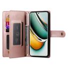 For Realme 11 Pro / 11 Pro+ Nine Card-slot Zipper Wallet Bag Leather Phone Case(Pink) - 3