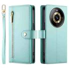 For Realme 11 Pro / 11 Pro+ Nine Card-slot Zipper Wallet Bag Leather Phone Case(Mint Green) - 2