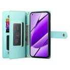 For Realme 11 4G Nine Card-slot Zipper Wallet Bag Leather Phone Case(Mint Green) - 3