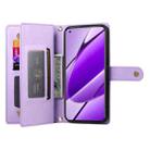 For Realme 11 4G Nine Card-slot Zipper Wallet Bag Leather Phone Case(Purple) - 3