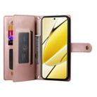 For Realme 11 5G / 11x Nine Card-slot Zipper Wallet Bag Leather Phone Case(Pink) - 3