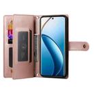 For Realme 12 Pro / 12 Pro+ Nine Card-slot Zipper Wallet Bag Leather Phone Case(Pink) - 3