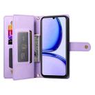 For Realme C53 / Narzo N53 4G Nine Card-slot Zipper Wallet Bag Leather Phone Case(Purple) - 3