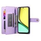 For Realme C67 4G Nine Card-slot Zipper Wallet Bag Leather Phone Case(Purple) - 3