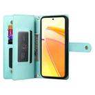 For Realme C55 / Narzo N55 Nine Card-slot Zipper Wallet Bag Leather Phone Case(Mint Green) - 3