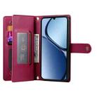 For Realme C63 Nine Card-slot Zipper Wallet Bag Leather Phone Case(Red) - 3