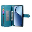 For Realme C63 Nine Card-slot Zipper Wallet Bag Leather Phone Case(Blue) - 3