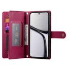 For Realme C65 Nine Card-slot Zipper Wallet Bag Leather Phone Case(Red) - 3