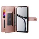 For Realme C65 Nine Card-slot Zipper Wallet Bag Leather Phone Case(Pink) - 3