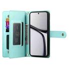 For Realme C65 Nine Card-slot Zipper Wallet Bag Leather Phone Case(Mint Green) - 3