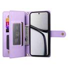 For Realme C65 Nine Card-slot Zipper Wallet Bag Leather Phone Case(Purple) - 3