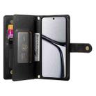 For Realme C65 Nine Card-slot Zipper Wallet Bag Leather Phone Case(Black) - 3