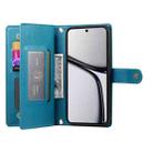 For Realme C65 Nine Card-slot Zipper Wallet Bag Leather Phone Case(Blue) - 3