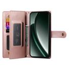 For Realme GT 6 Global Nine Card-slot Zipper Wallet Bag Leather Phone Case(Pink) - 3