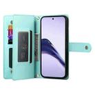 For Realme 13 Pro / 13 Pro+ Global Nine Card-slot Zipper Wallet Bag Leather Phone Case(Mint Green) - 3