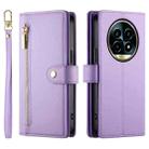 For Realme 13 Pro / 13 Pro+ Global Nine Card-slot Zipper Wallet Bag Leather Phone Case(Purple) - 2