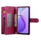 For Realme 14 Pro+ Nine Card-slot Zipper Wallet Bag Leather Phone Case(Red) - 3