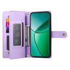 For Realme 14 / Realme P3 5G Nine Card-slot Zipper Wallet Bag Leather Phone Case(Purple) - 3