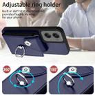 For Motorola Moto G Stylus 5G 2024 Organ Card Bag Ring Holder Phone Case with Long Lanyard(Blue) - 3