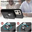 For Motorola Moto X50 Ultra Organ Card Bag Ring Holder Phone Case with Long Lanyard(Black) - 3