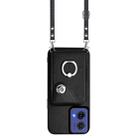 For Motorola Moto G85 / S50 Neo 5G Organ Card Bag Ring Holder Phone Case with Long Lanyard(Black) - 2