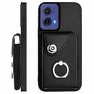 For Motorola Moto G85 / S50 Neo 5G Organ Card Bag Ring Holder Phone Case with Long Lanyard(Black) - 3