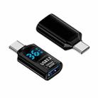 60W 10Gbps Intelligent Digital Display Fast Charge Adapter USB-A to Type-C - 1