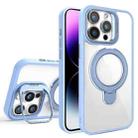 For iPhone 14 Pro Lens Protection & Ring Bracket MagSafe Phone Case(Sierra Blue) - 1